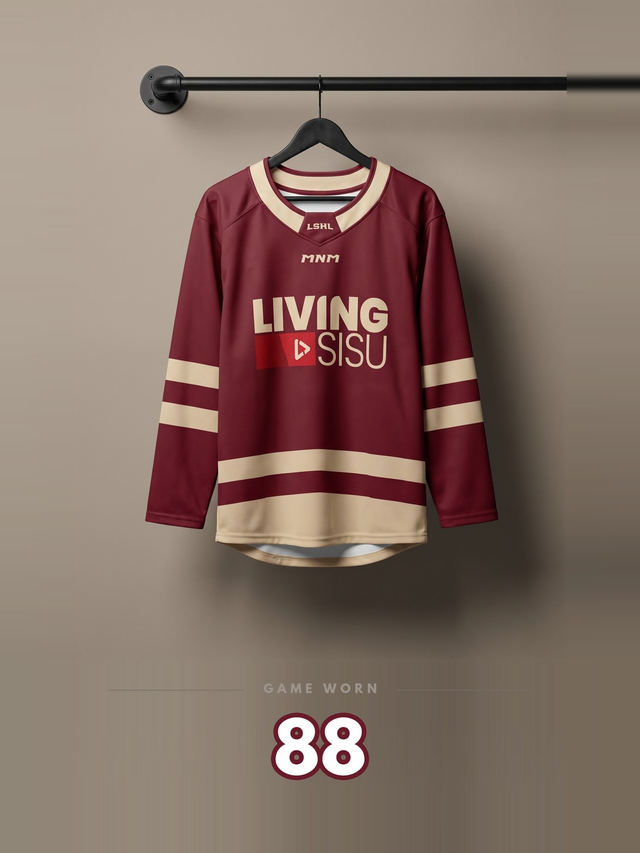 LSHL 2026 Game Worn Jersey Burgundy 88