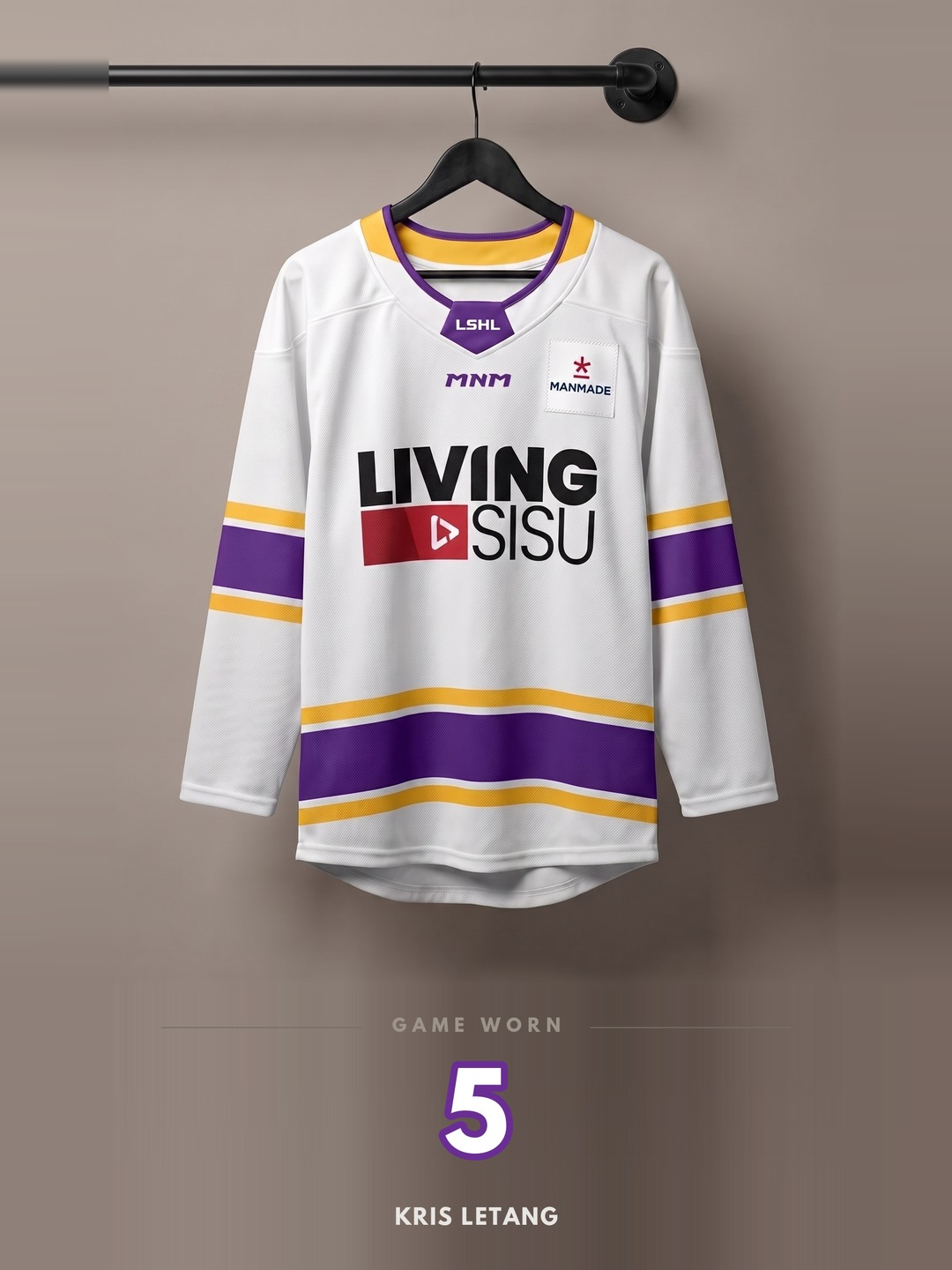 LSHL 2026 Game Worn Jersey White 5