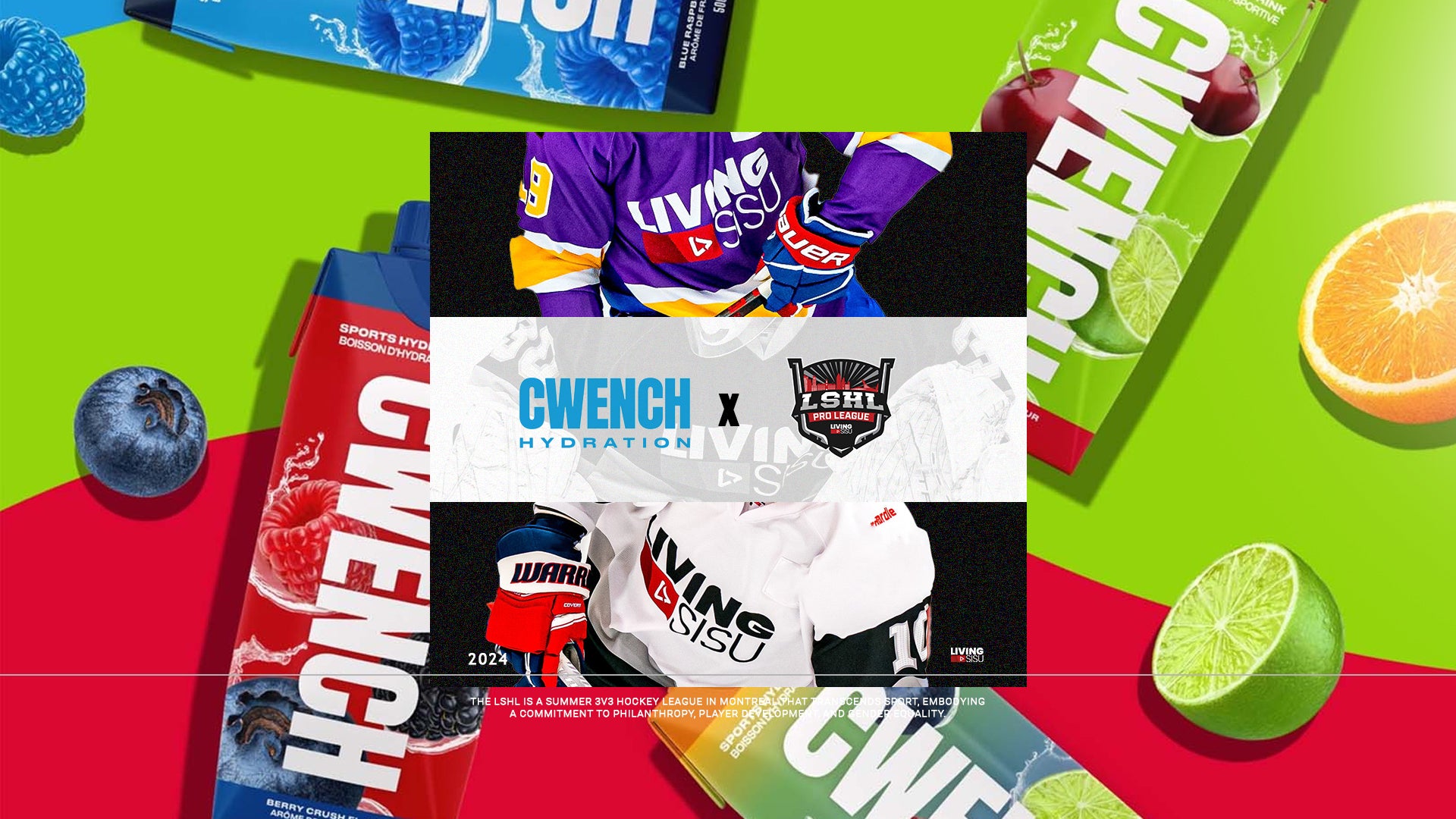 Cwench devient le partenaire officiel d'hydratation de la Ligue de Hockey Living Sisu !