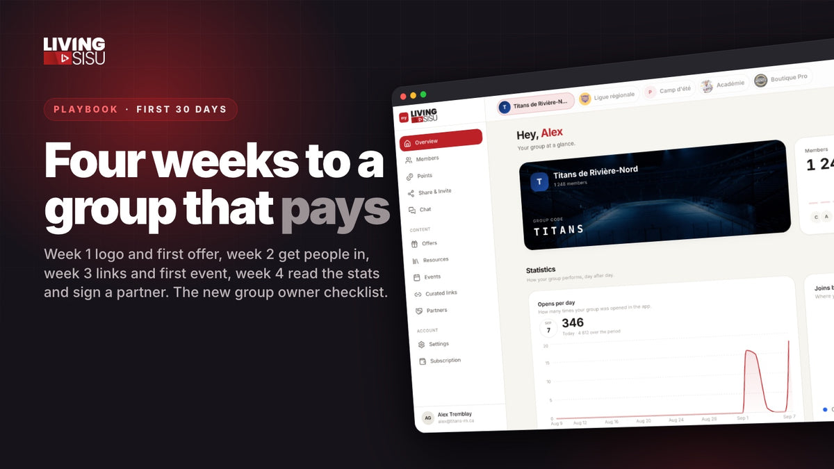 La checklist 30 jours du nouveau propriétaire de groupe