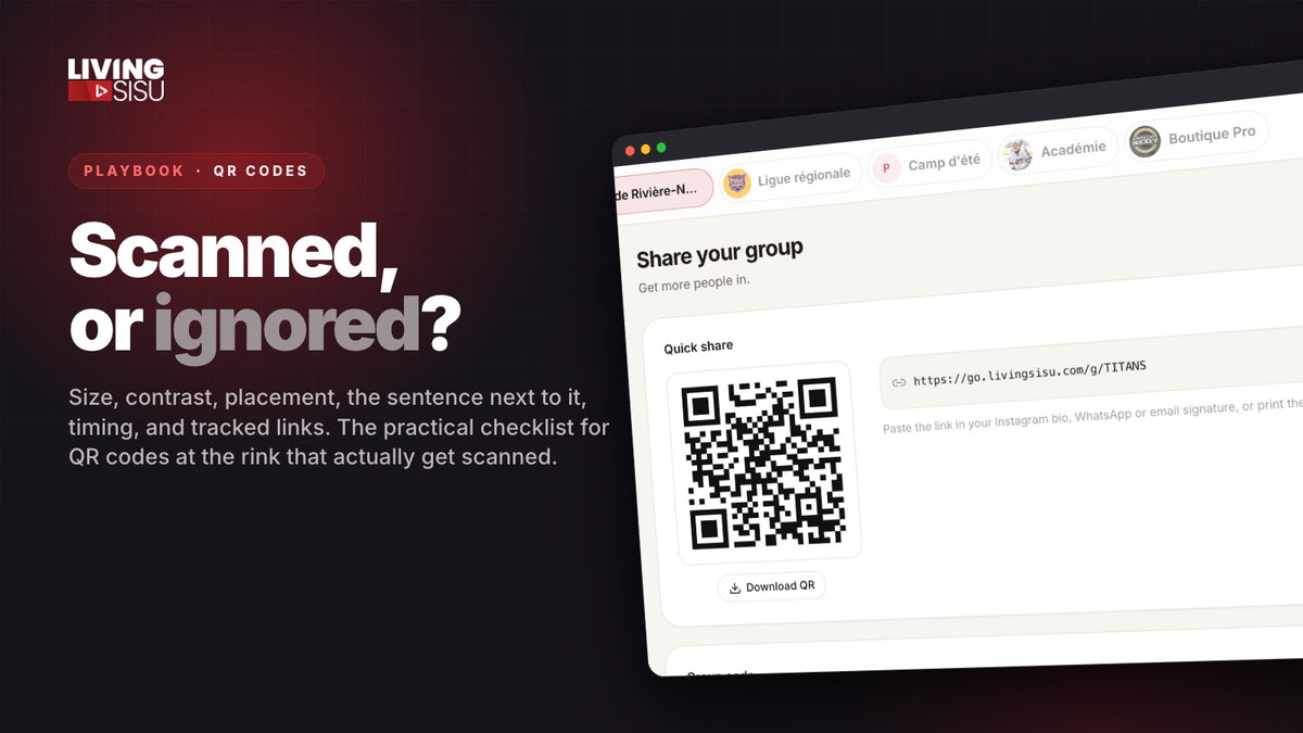 Codes QR à l'aréna: ce qui marche et ce qui est ignoré