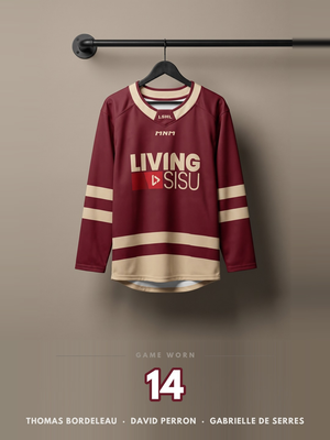 LSHL 2026 Game Worn Jersey Burgundy 14