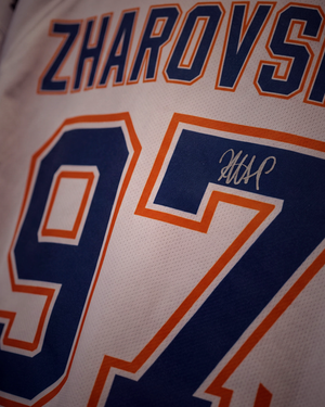 Close-up of the silver autograph on the number 97