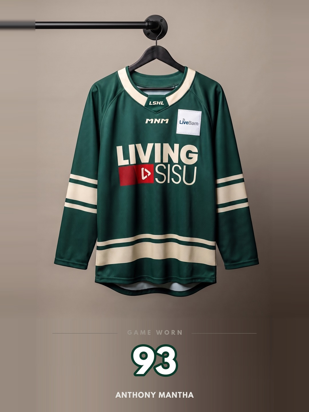 Chandail porté en match LSHL 2026 - Vert #93