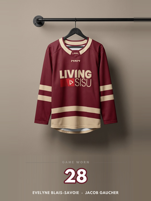LSHL 2026 Game Worn Jersey Burgundy 28