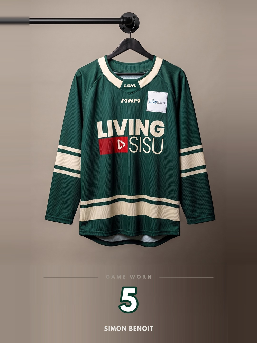 Chandail porté en match LSHL 2026 - Vert #5