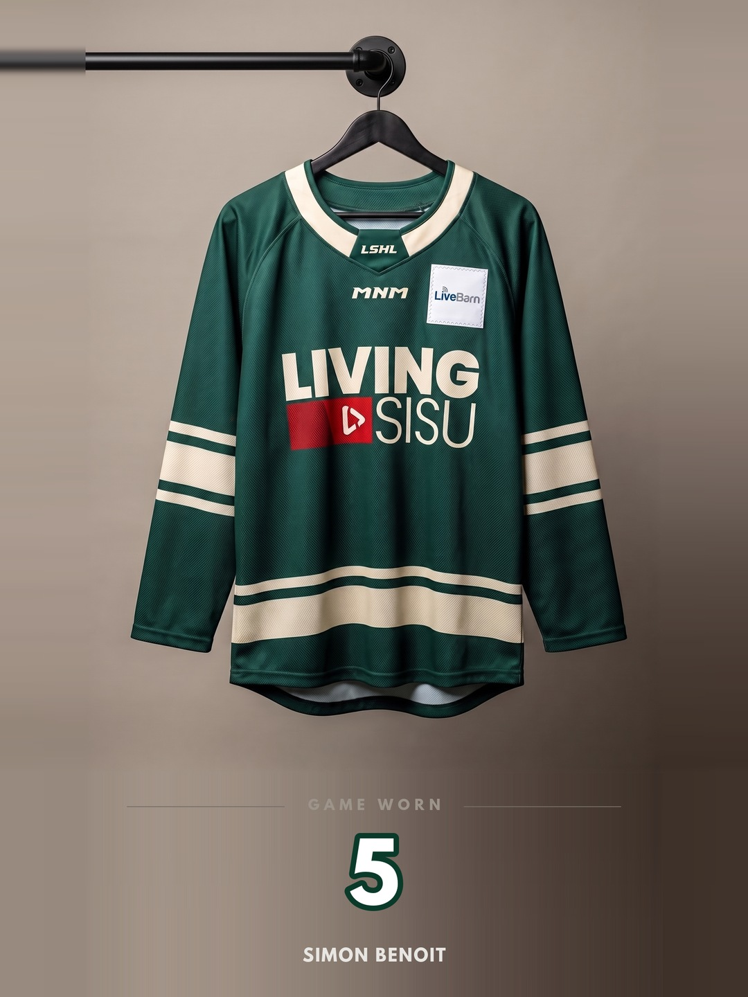 LSHL 2026 Game Worn Jersey Green 5