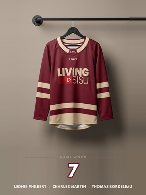 LSHL 2026 Game Worn Jersey Burgundy 7