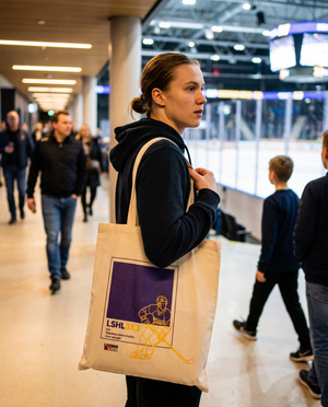 LSHL 3X3 Tote Bag - lifestyle at the arena