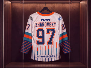 Alexander Zharovsky signed jersey, back with the nameplate and number 97